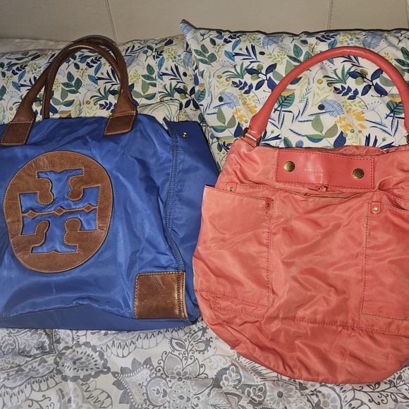 Tory Burch Handbags - Tory Burch Blue and Coral Totes